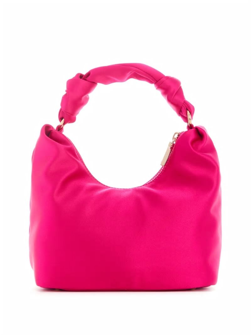 Guess Velina Satin Hobo Bag - Light/Pastel Purple