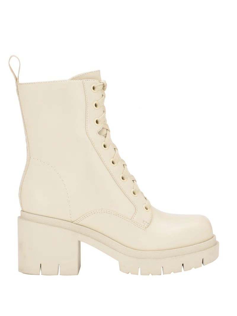 Guess Juel Lace-Up Booties - Ivory 150