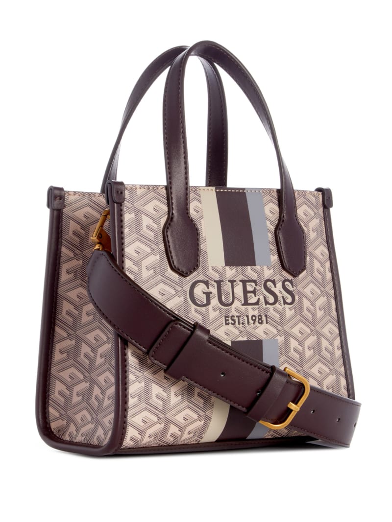 Guess Silvana Mini Totes - Espresso Logo