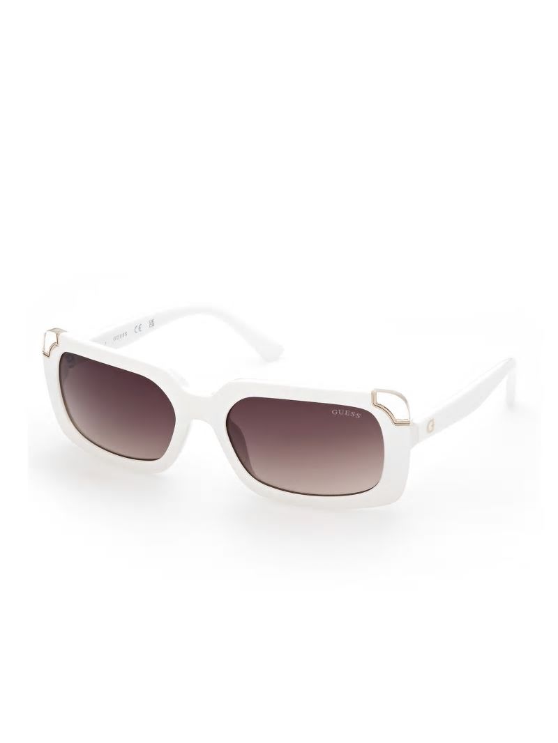 Guess Square Logo Sunglasses - White