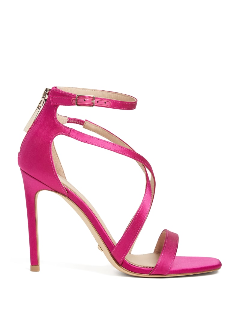 Guess Satin Strappy Heel - Dark Pink