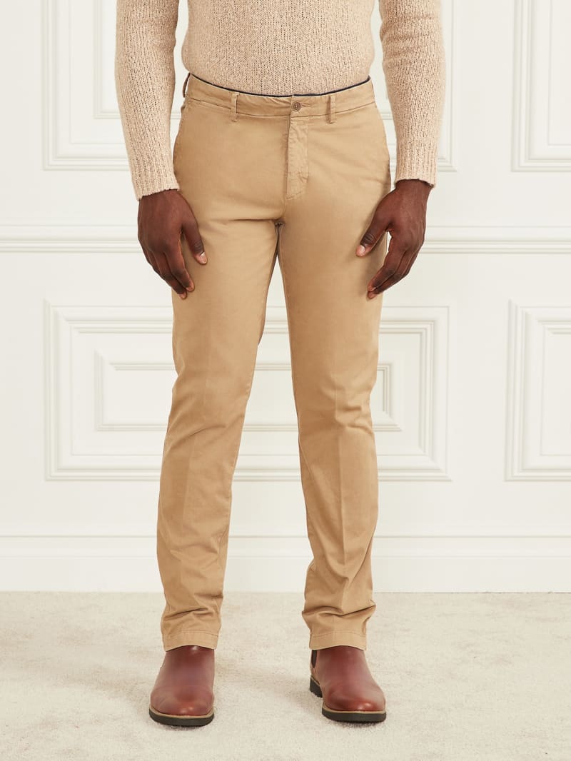 Guess Armando Piping Chino Pant - Herb Tan