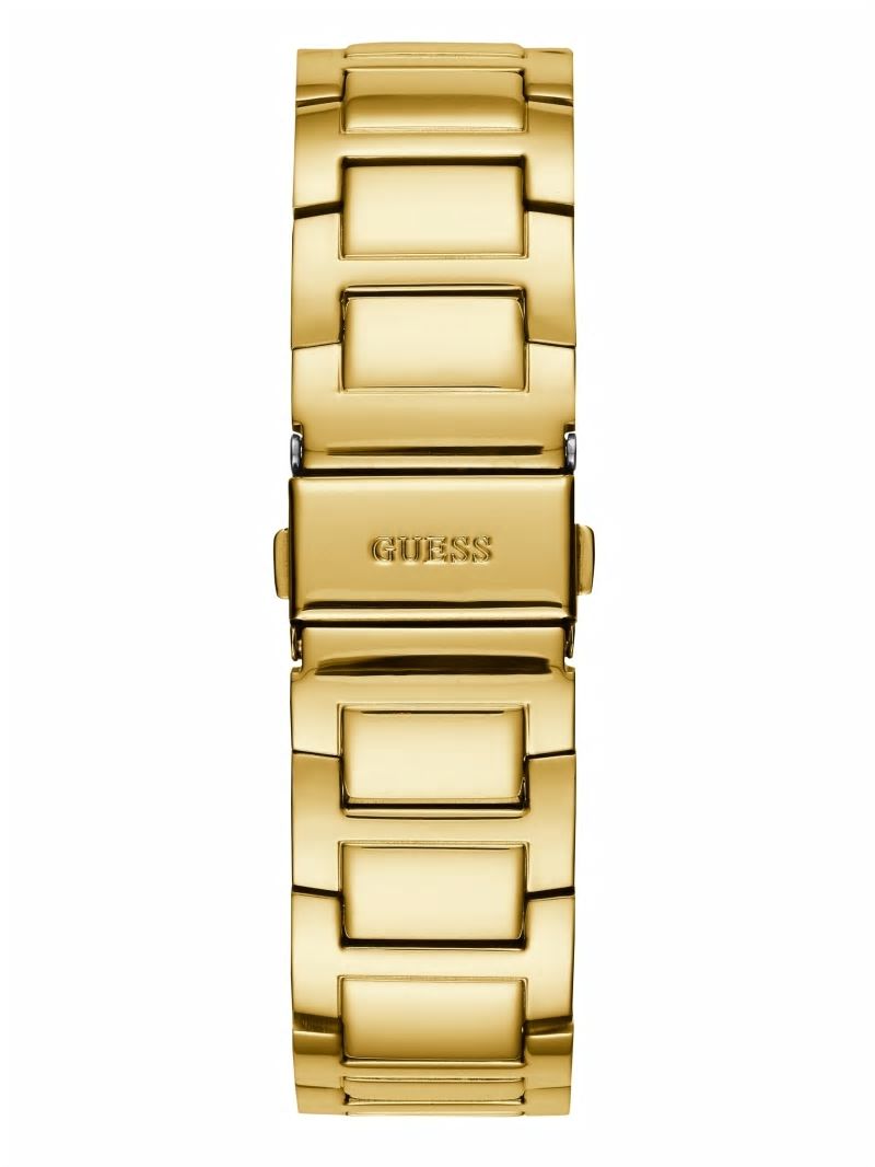 Guess Rhinestone Gold-Tone Multifunction Watch - Gold