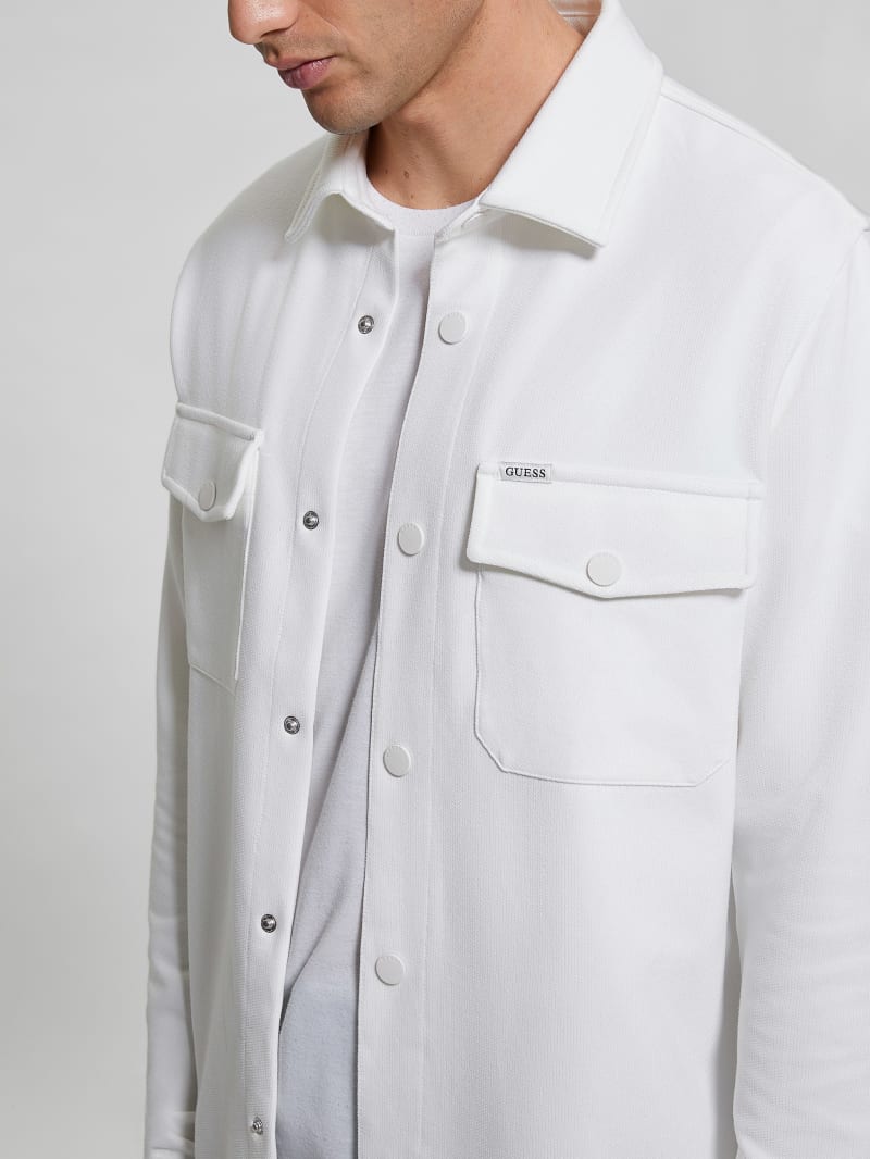 Guess James Textured Shirt - Salt White