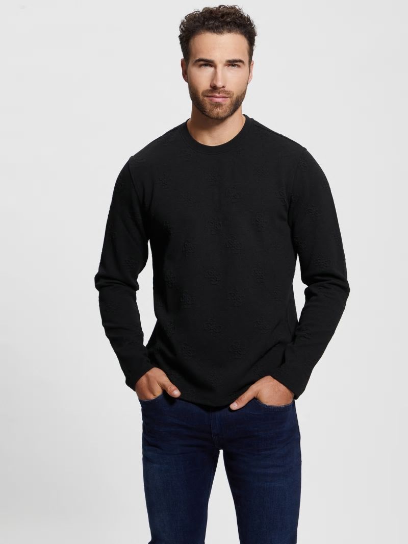 Guess Quattro Logo Sweater - Black