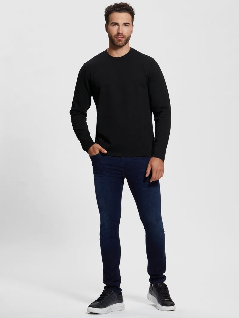 Guess Quattro Logo Sweater - Black