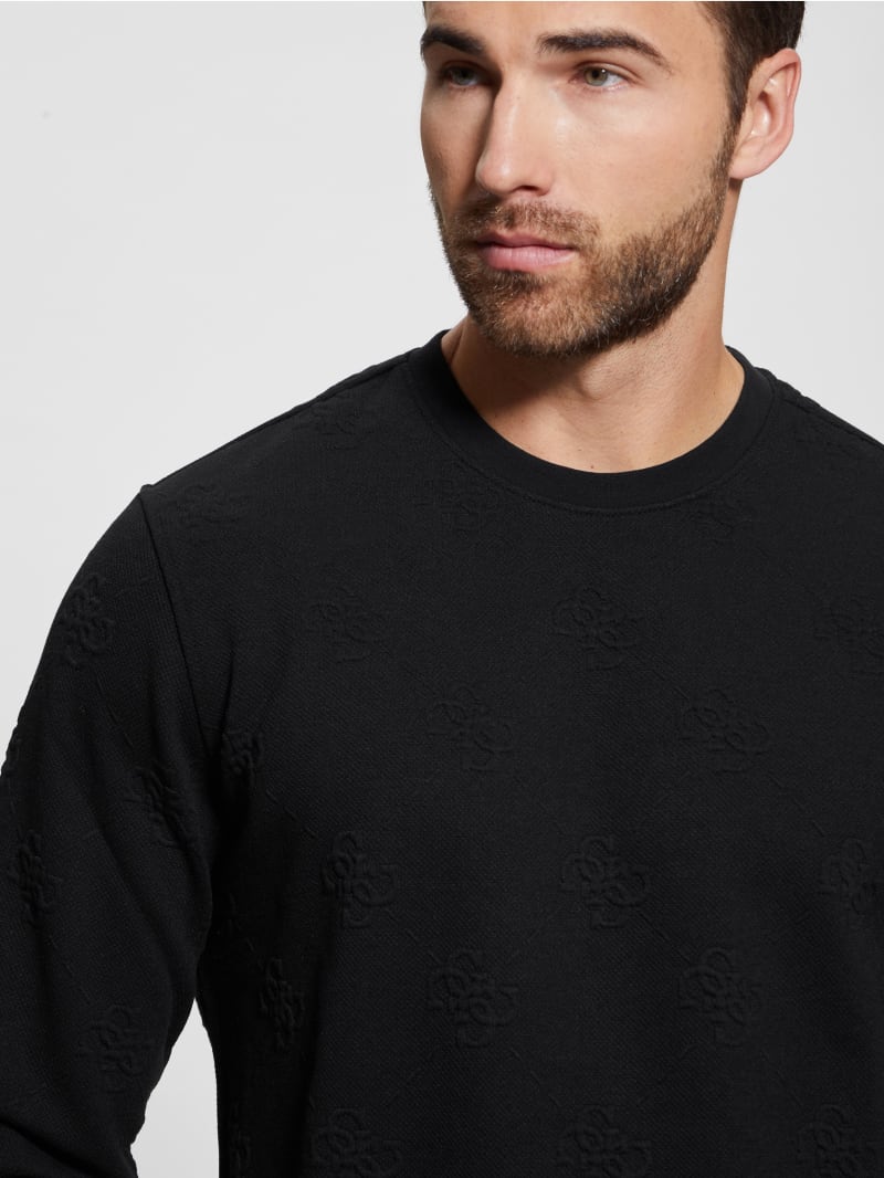 Guess Quattro Logo Sweater - Black