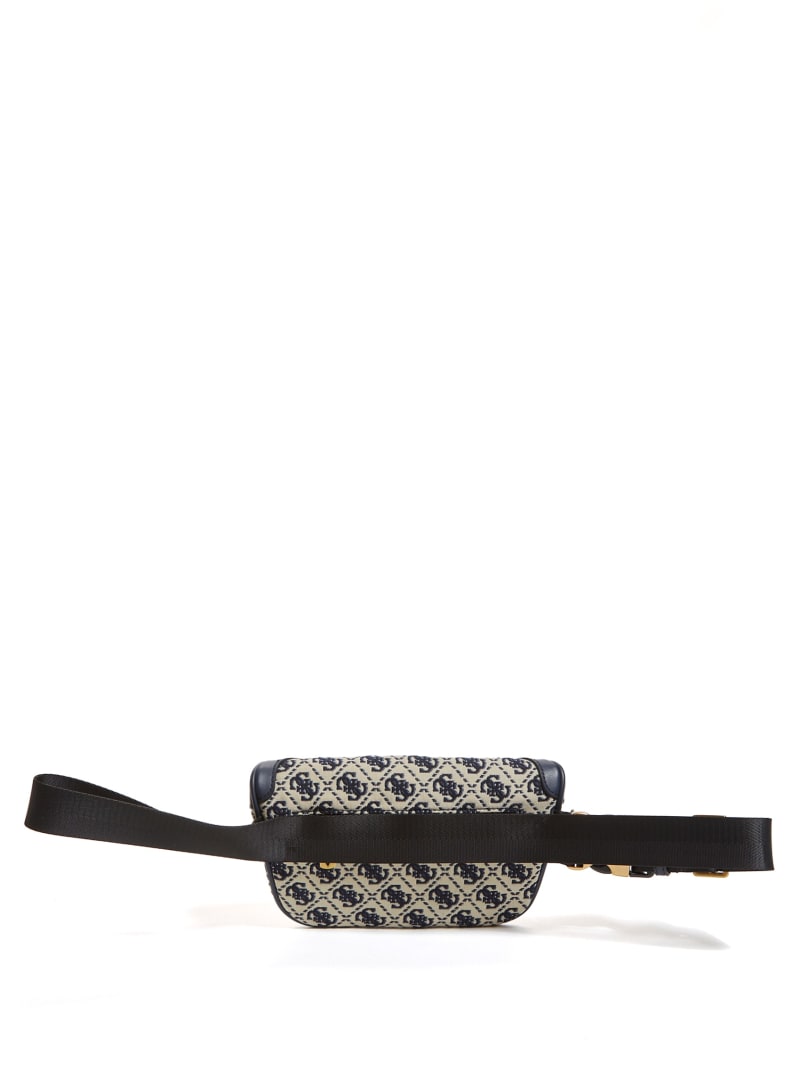 Guess Quattro G Compact Fanny Pack - Ivory/Blue