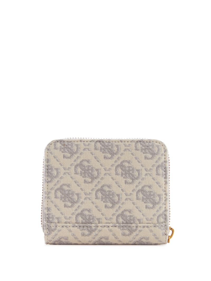 Guess Izzy Small Zip-Around Wallet - Dove Logo