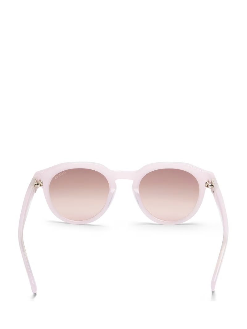 Guess Oversized Round Plastic Sunglasses - Blush