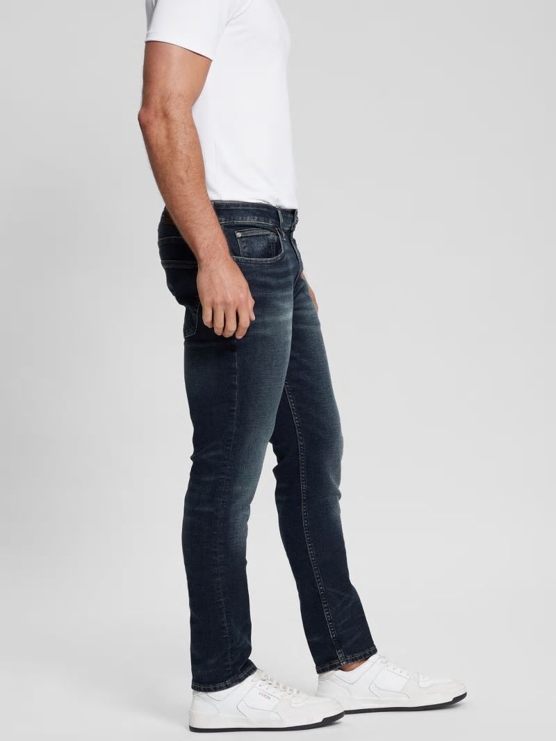 Guess Eco Dark Slim Tapered Denim Jeans - Palisades 2