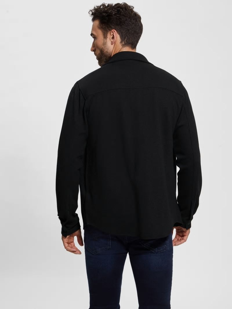 Guess James Textured Shirt - Black