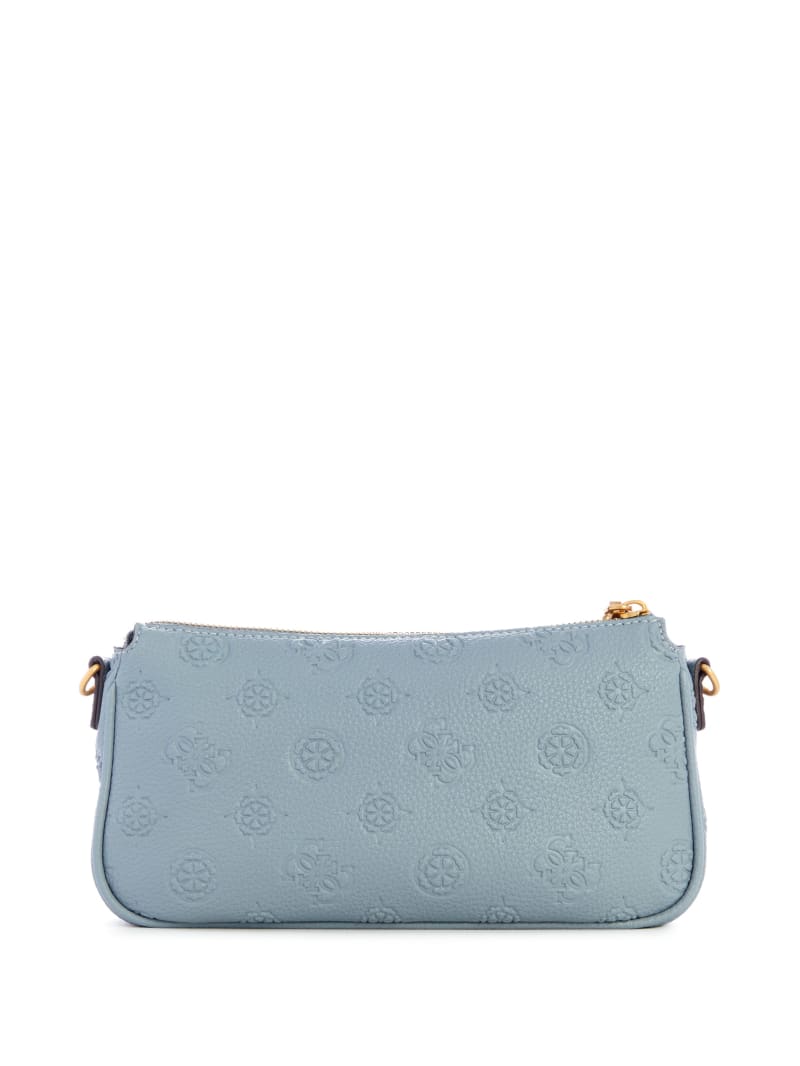 Guess Izzy Double Pouch Crossbody - Light Denim Logo