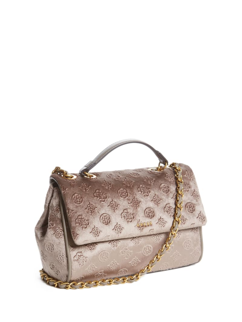 Guess Kimi Logo Convertible Crossbody - Taupe