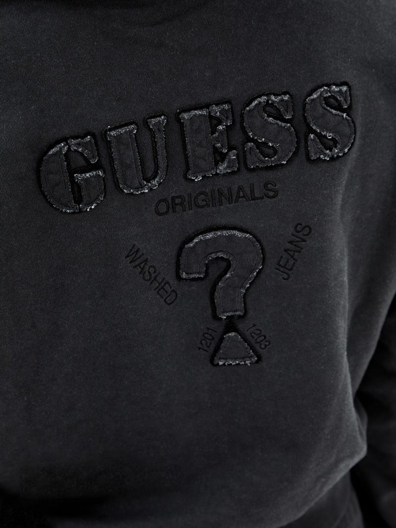 Guess GUESS Originals Logo Zip Hoodie - Jet Black Multi