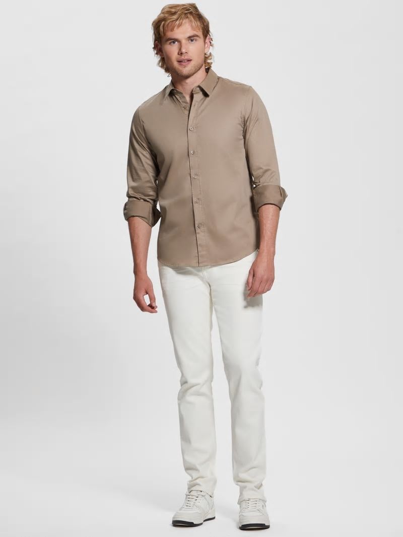 Guess Luxe Stretch Shirt - Champagne