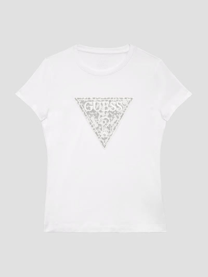 Guess Lidia Logo Tee - Pure White