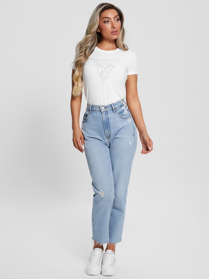 Guess Lidia Logo Tee - Pure White