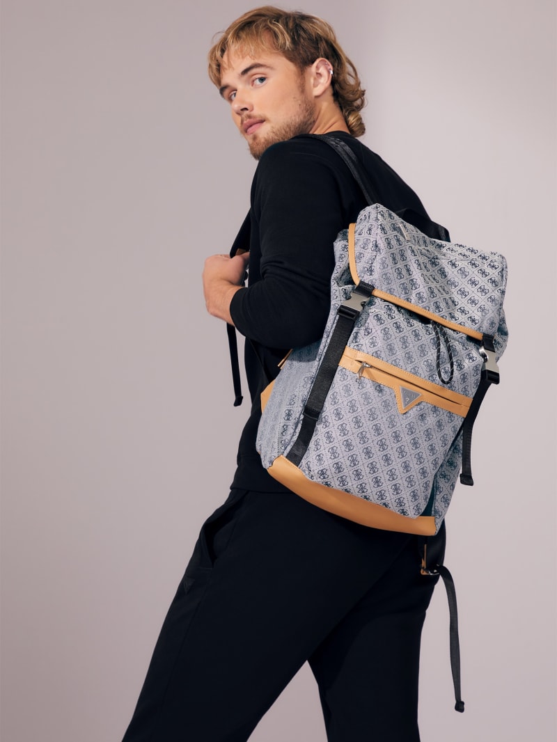 Guess Vezzola Jacquard Backpack - Blue