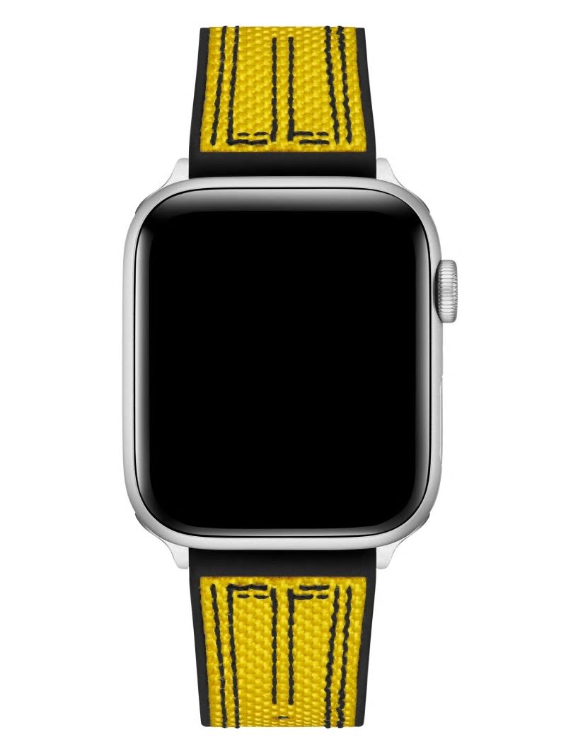 Guess Yellow and Black Woven 42-45 mm Band for Apple Watch® - Yellow