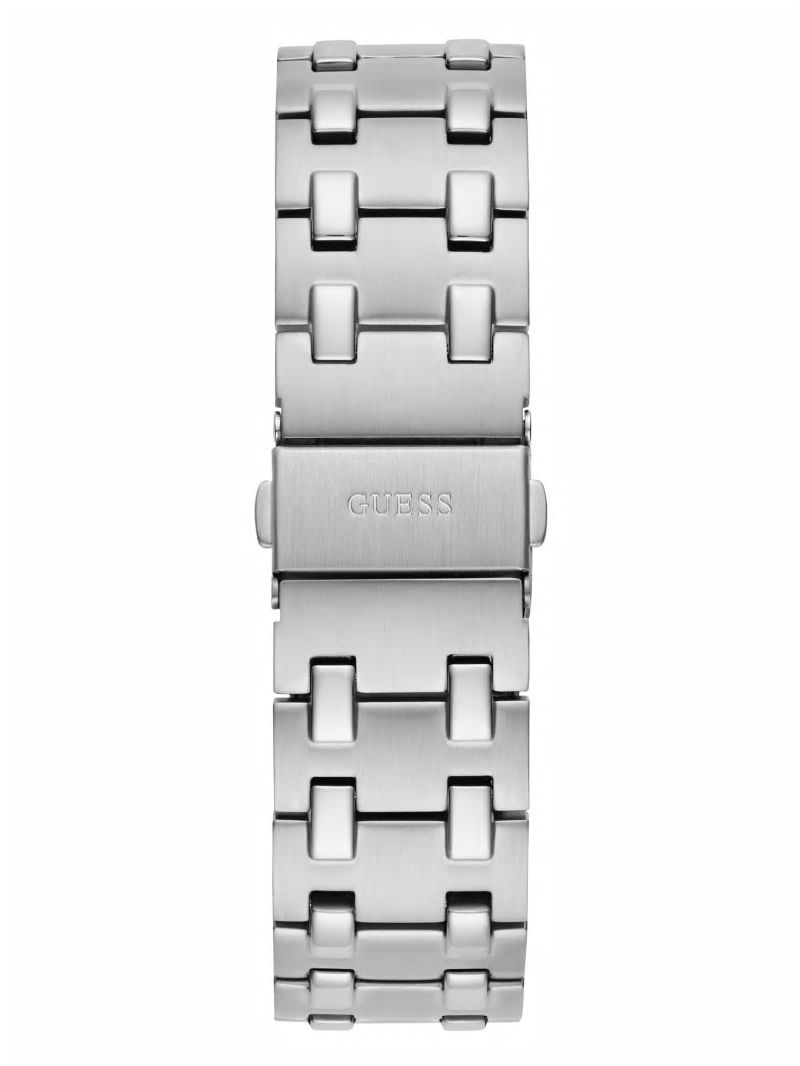 Guess Silver-Tone Sunburst Analog Watch - Silver