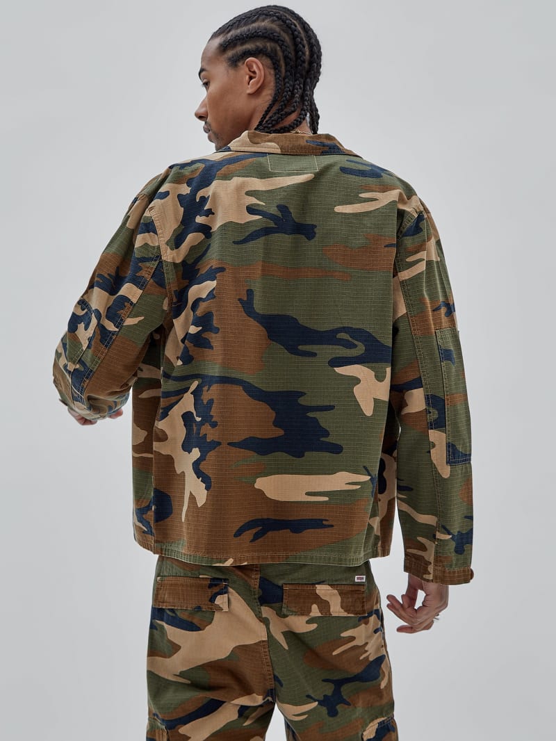 Guess GUESS Originals Ripstop Overshirt - Surplus Camo