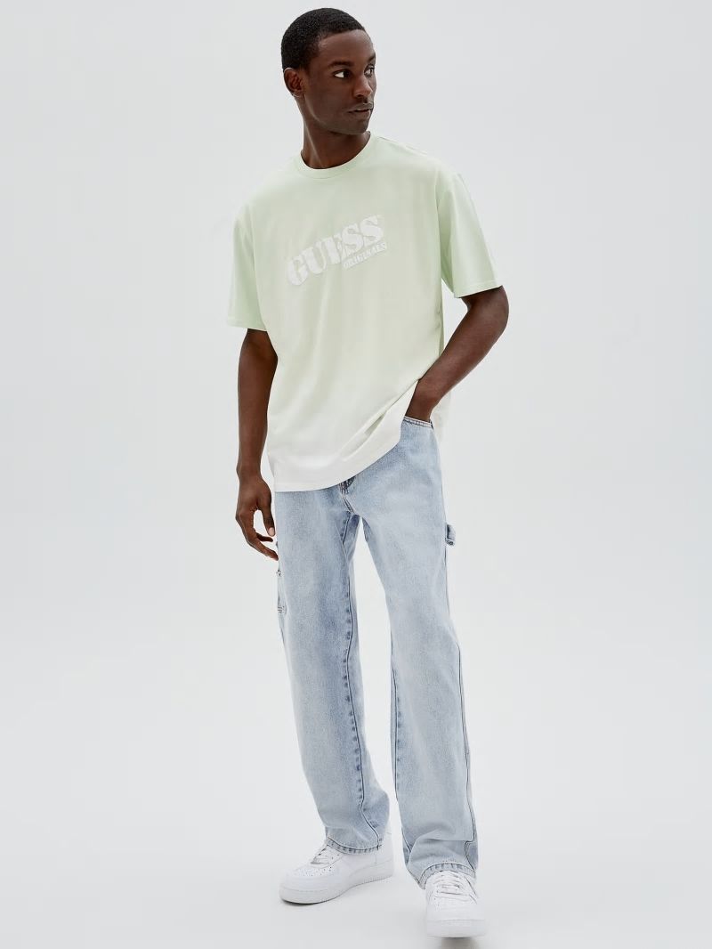 Guess GUESS Originals Dip-Dye Logo Tee - Soft Jade Multi