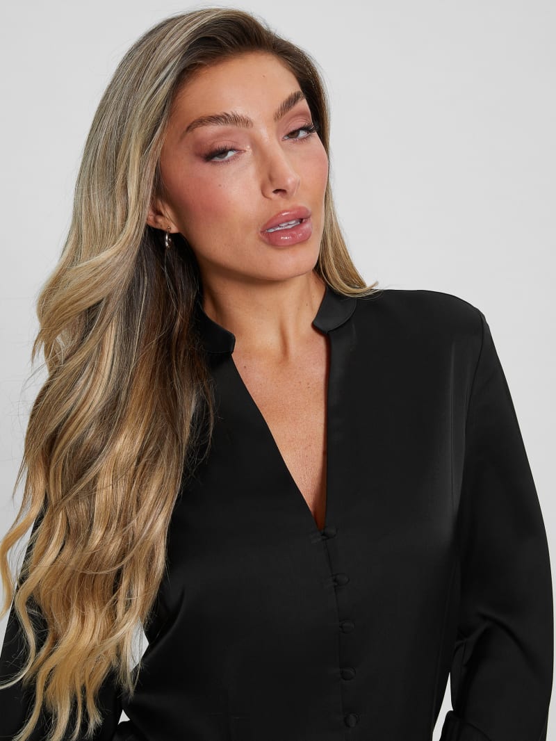 Guess Eco Rita Satin Shirt - Black