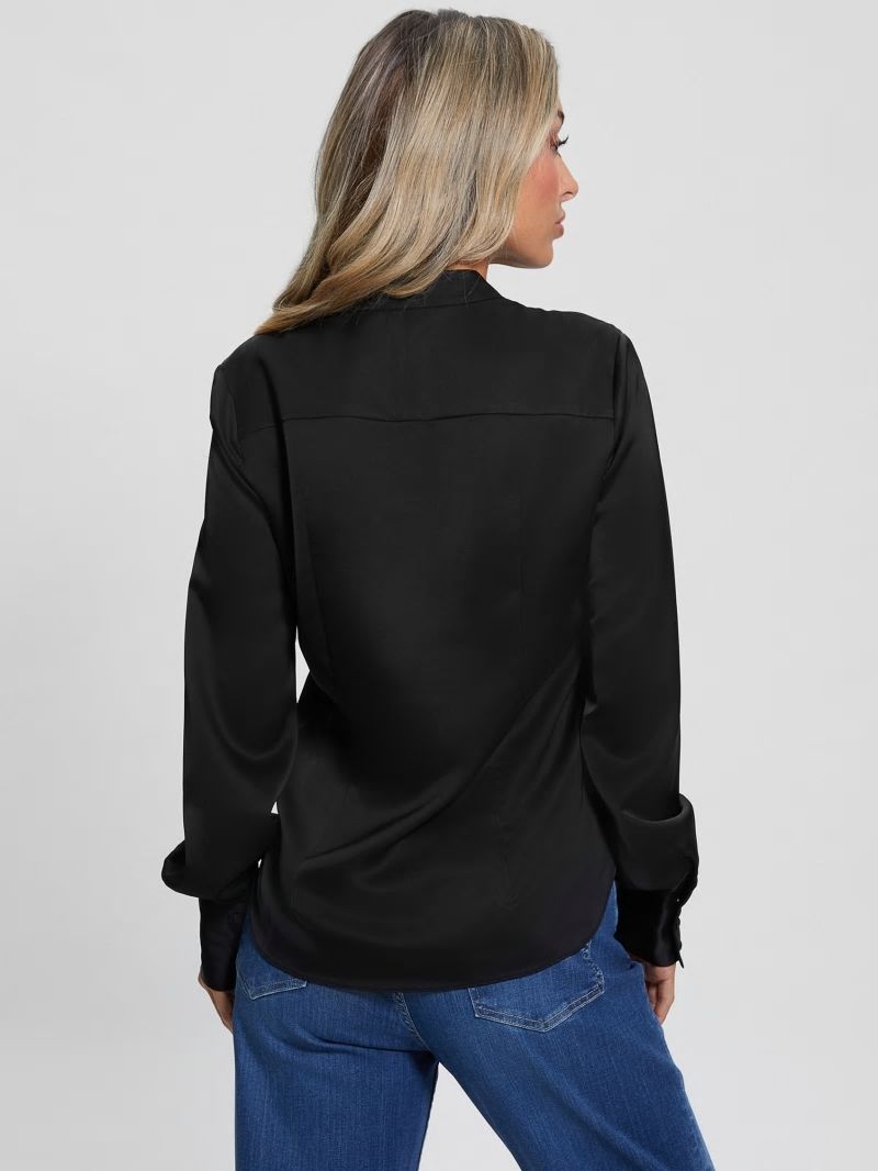 Guess Eco Rita Satin Shirt - Black