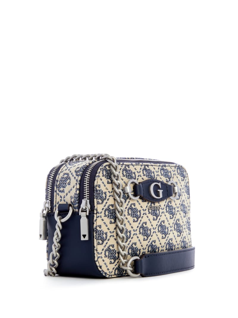 Guess Izzy Glitter Camera Bag - Navy Logo