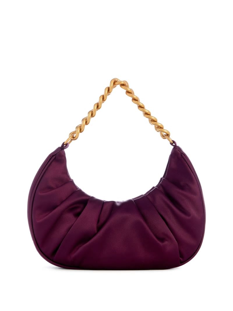 Guess Tori Satin Shoulder Bag - Amethyst