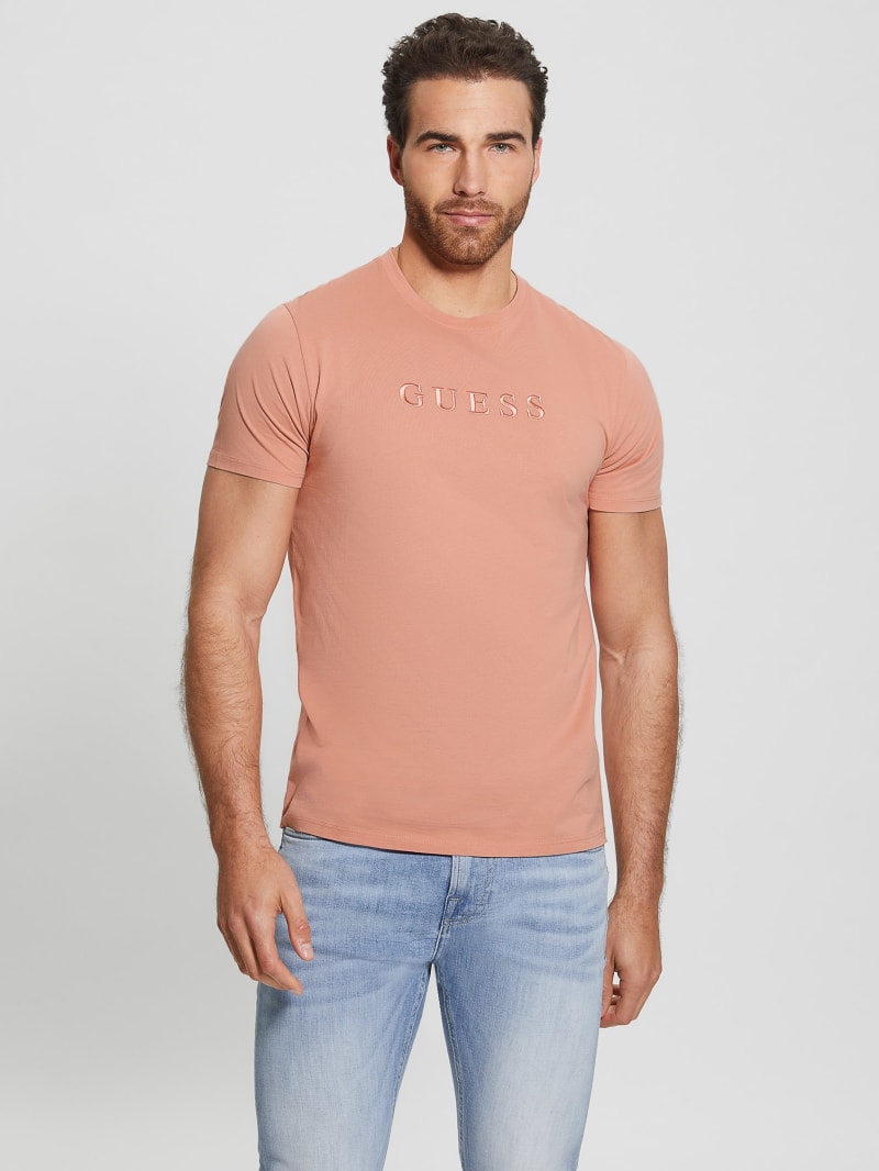 Guess Embroidered Logo Tee - Satin Rose