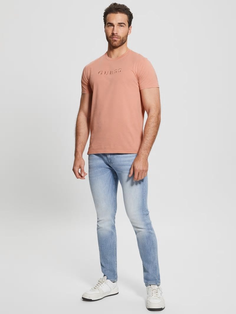 Guess Embroidered Logo Tee - Satin Rose