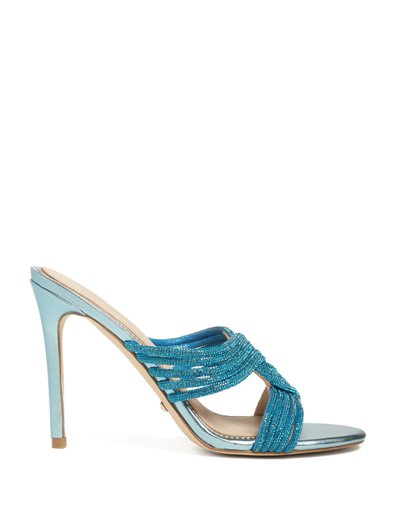 Guess Rhinestone Strappy Heel - Mid Blue