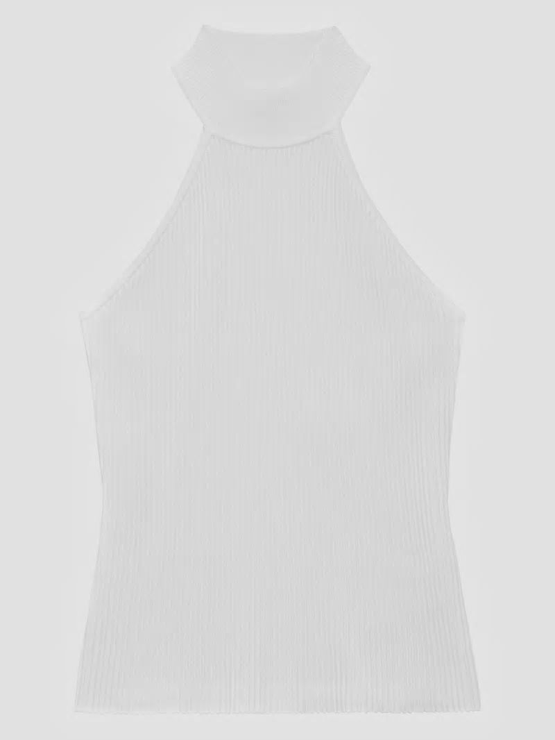 Guess Eco Shayna Mock Neck Top - Dove White