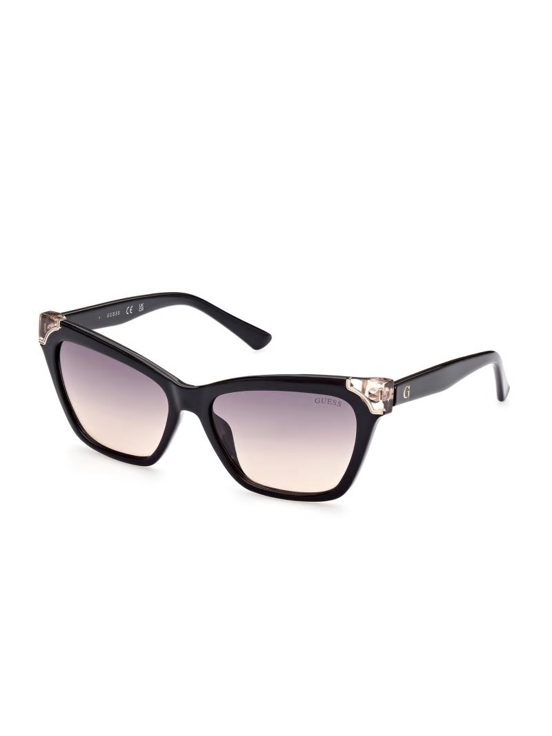 Guess Tortoise Plastic Square Sunglasses - Silver