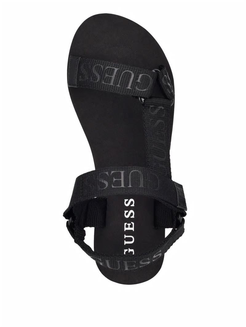 Guess Avin Platform Sport Sandals - Black Multi