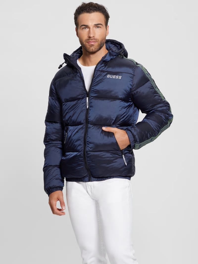 Guess Byrnie Padded Nylon Jacket - Silk Blue