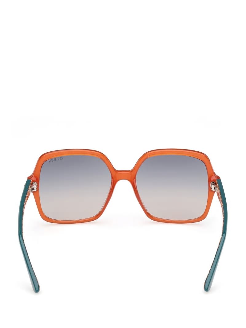 Guess Square G Plastic Sunglasses - Orange