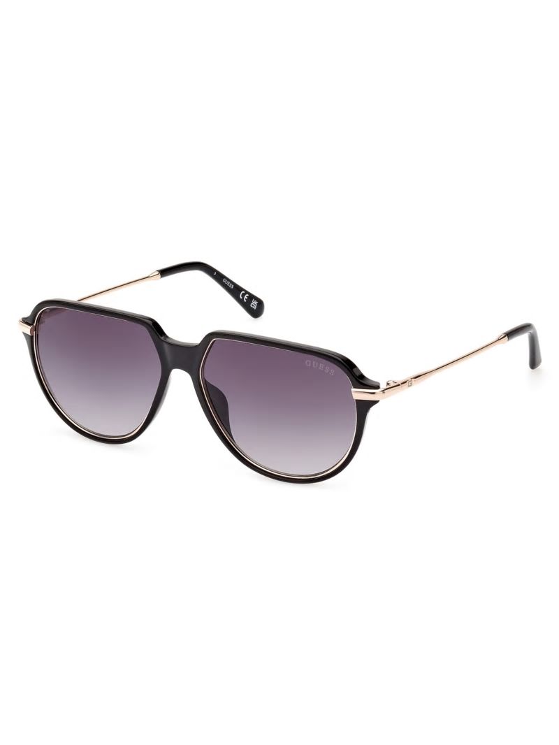 Guess Plastic Aviator Sunglasses - Silver