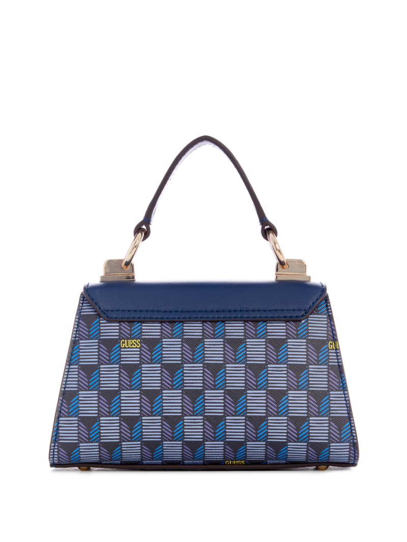 Guess Hallie Mini Fold-Over Flap Bag - Blue