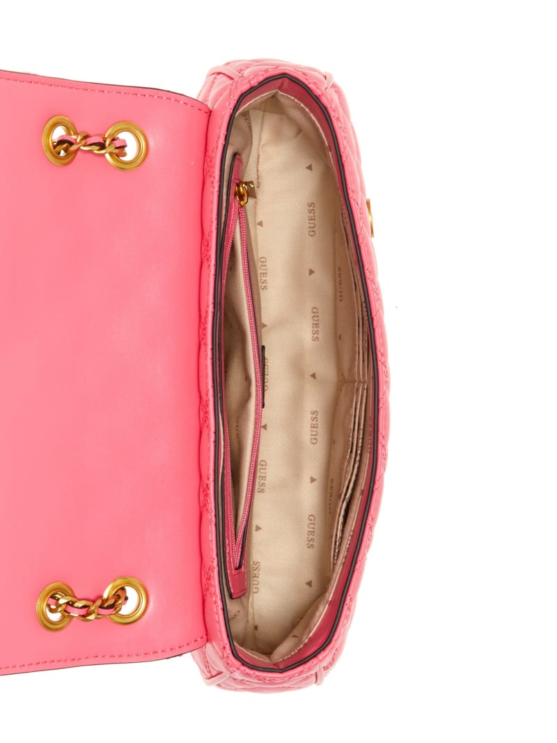 Guess Giully Quilted Convertible Crossbody - Watermelon