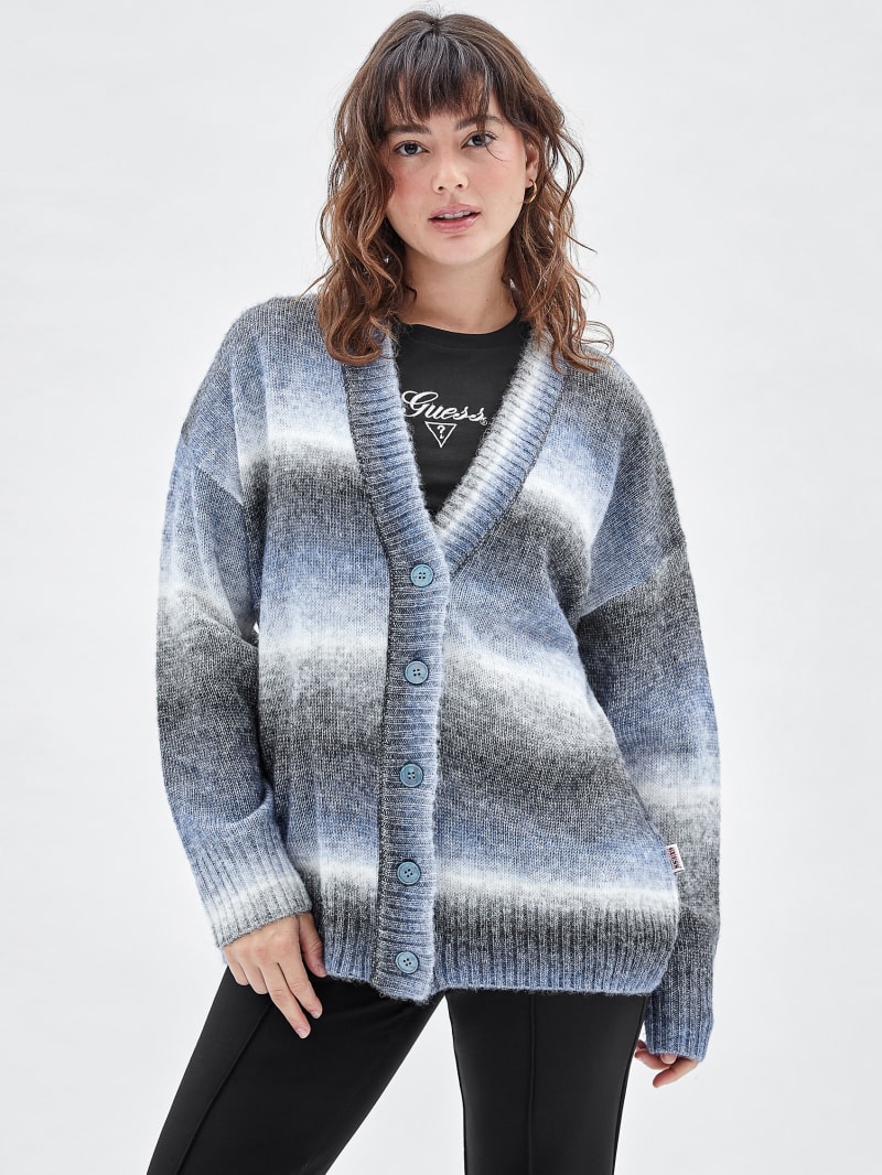 Guess GUESS Originals Oversized Knit Cardigan - Bright Zaffre Multi