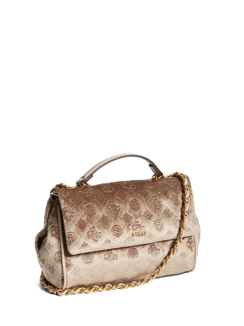 Guess Kimi Logo Convertible Crossbody - Champagne