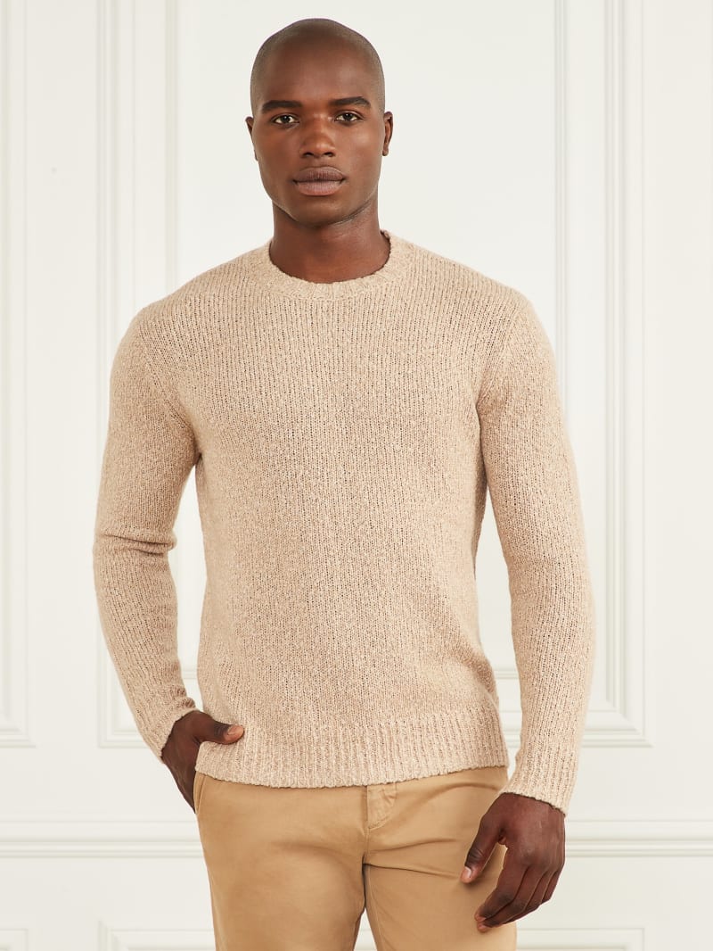 Guess Jaspe Crewneck Sweater - Neutral Sand