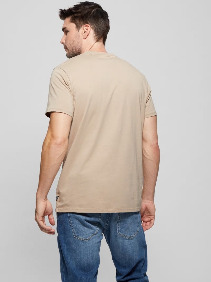 Guess Eco Signature Tee - Neutral Sand