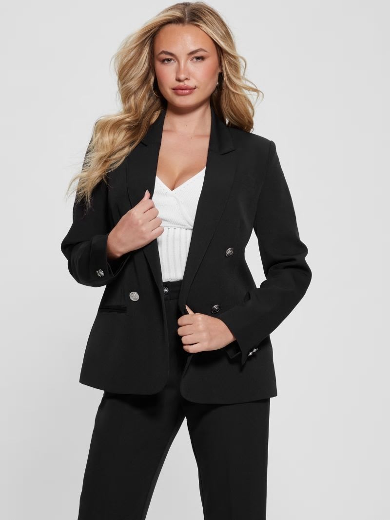 Guess Eco Amanda Double Breasted Blazer - Black