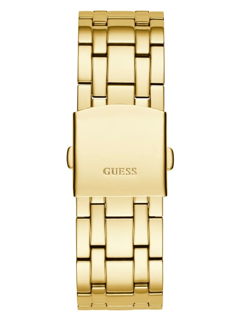 Guess Gold-Tone Rhinestone Multifunction Watch - Gold