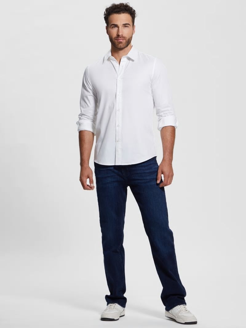 Guess Luxe Stretch Shirt - Pure White