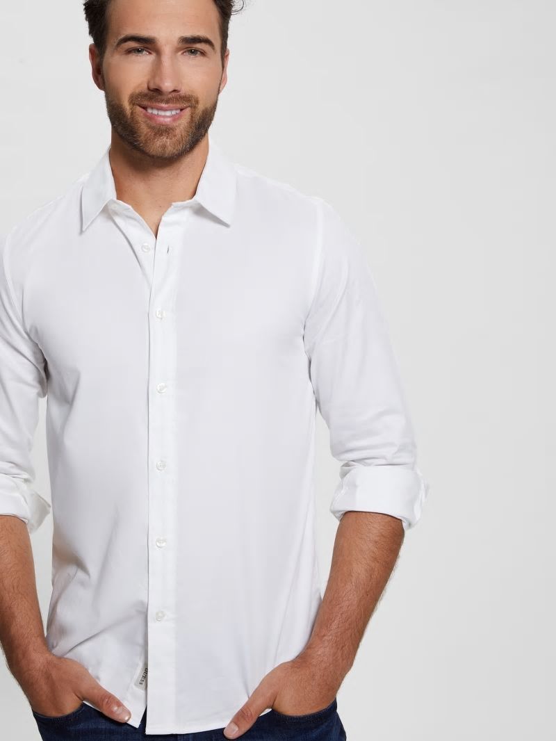 Guess Luxe Stretch Shirt - Pure White